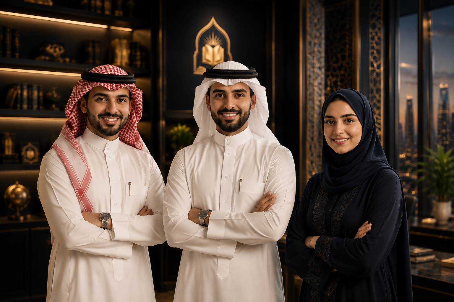 مجموعة من خريجي برامج مشكاة الإدارة